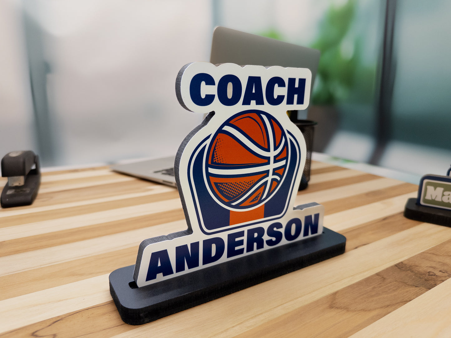 Basketball Coach Desk Plaque – Personalized Sports Gift