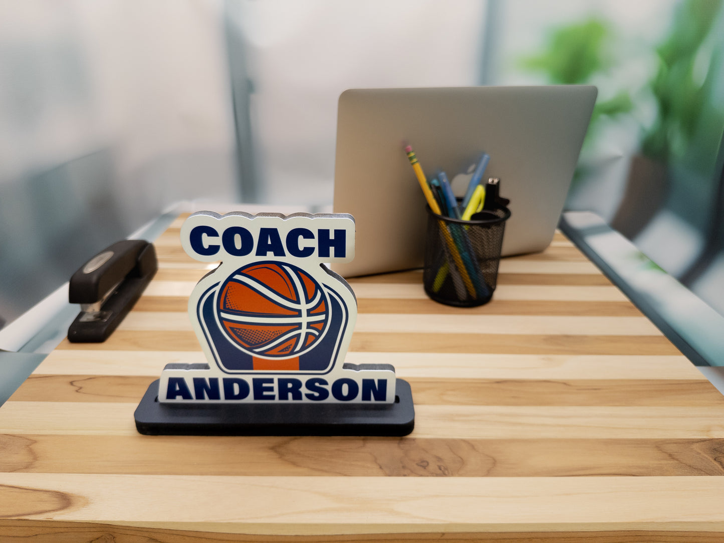 Basketball Coach Desk Plaque – Personalized Sports Gift