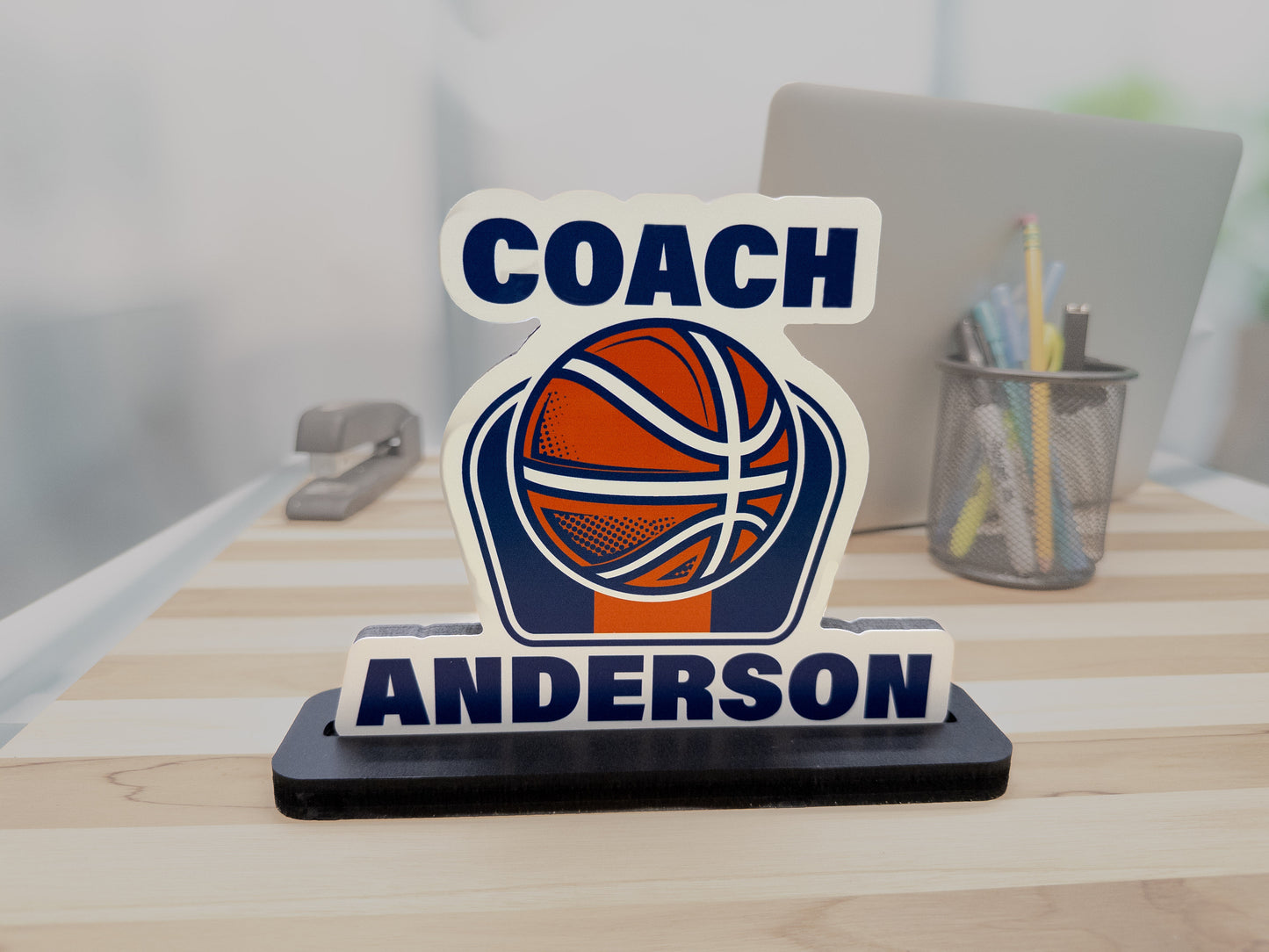 Basketball Coach Desk Plaque – Personalized Sports Gift