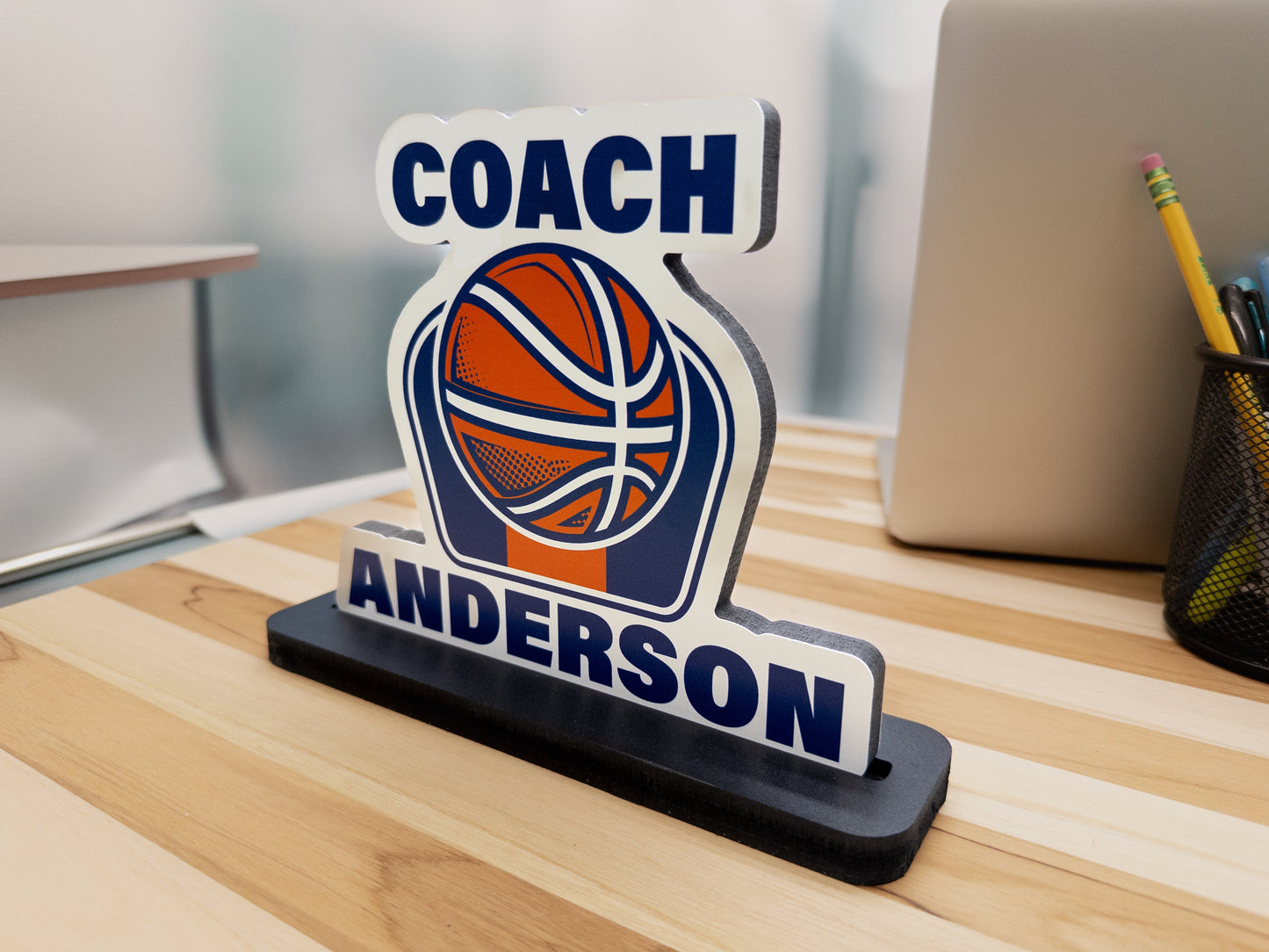 Basketball Coach Desk Plaque – Personalized Sports Gift